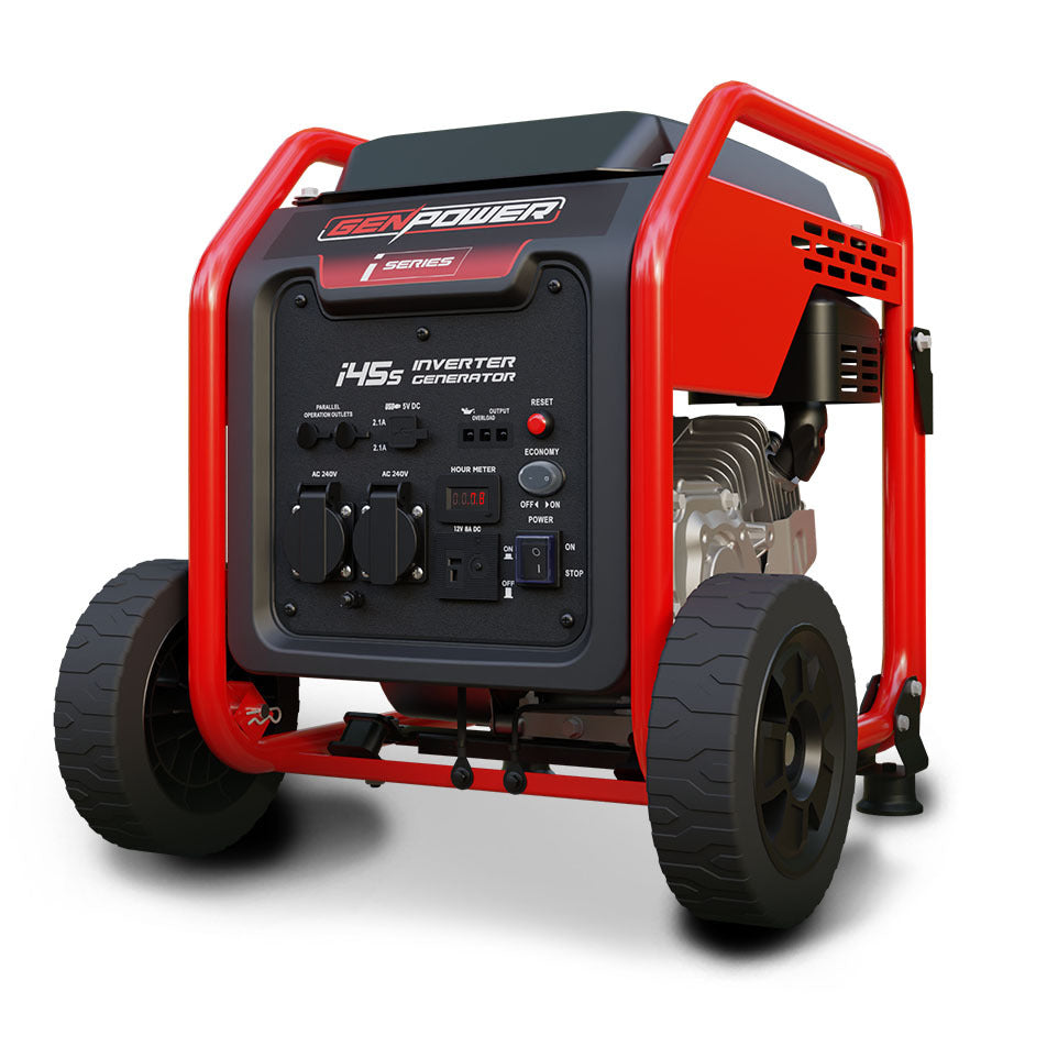 GENPOWER Inverter Generator Portable Petrol 3.5kW Max Pure Sine Wave C ...